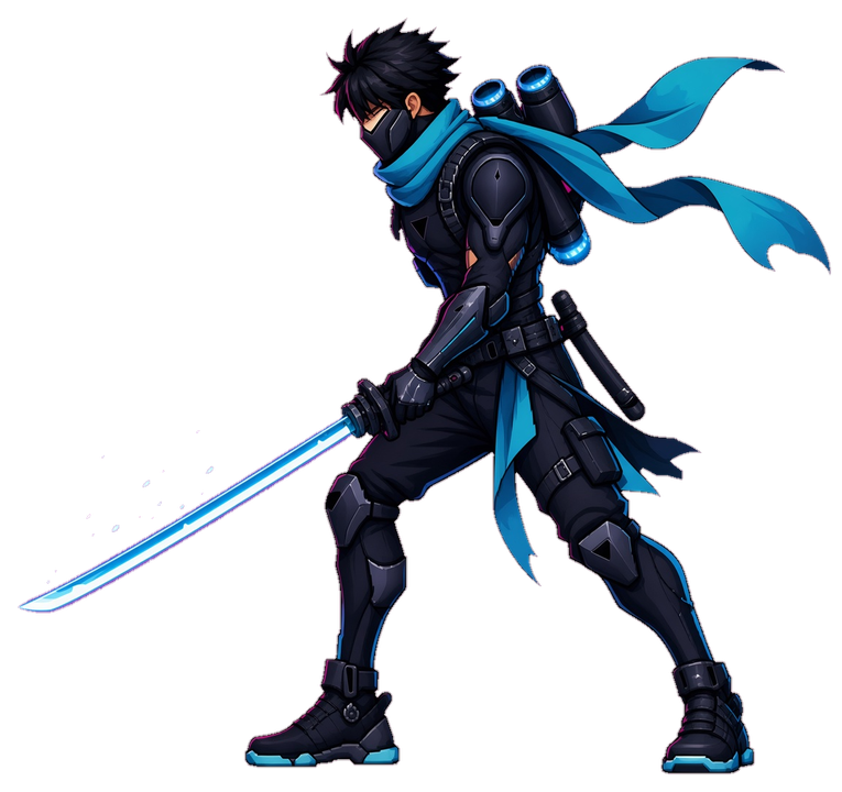 Larry, Blade pilot carrying the Ion Katana